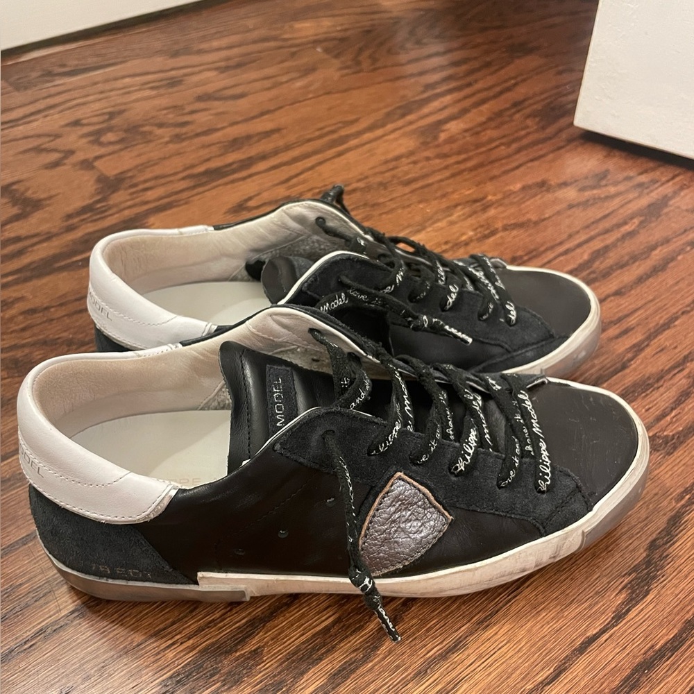Philippe Model Black Low PRSX Sneaker Size 37